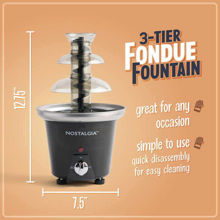3-Tier 1.5-Pound Chocolate Fondue Fountain