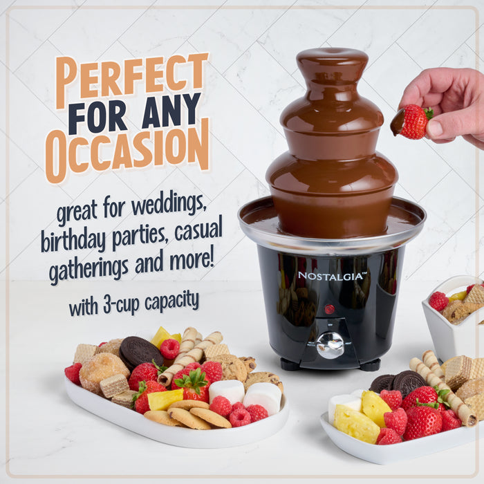 Total Chef Fontaine à chocolat à 3 étages – Machine à fondue électrique, capacité de 0,7 kg, fait fondre le chocolat chaud et foncé pour fêtes, mariages et événements, acier inoxydable Total Chef Fontaine à chocolat à 3 étages – Machine à fondue électrique, capacité de 0,7 kg, fait fondre le chocolat chaud et foncé pour fêtes, mariages et événements, acier inoxydable