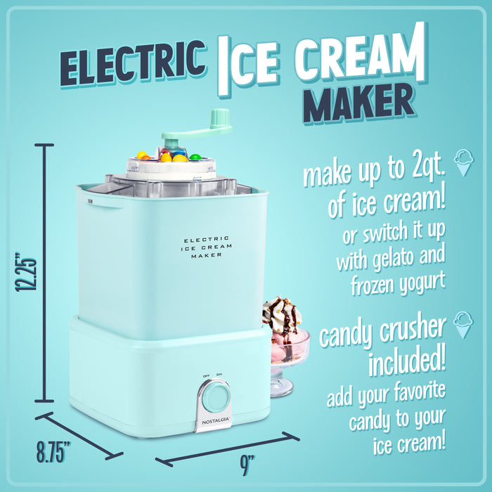 Electric Ice Cream Maker with Candy Crusher