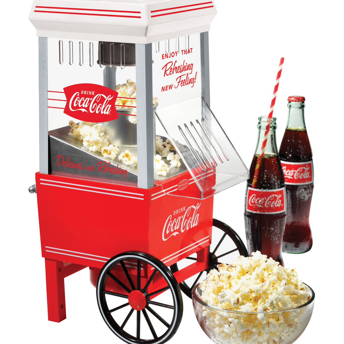 Maker 12-Cup Air Products Hot Popcorn Nostalgia Coca-Cola® —