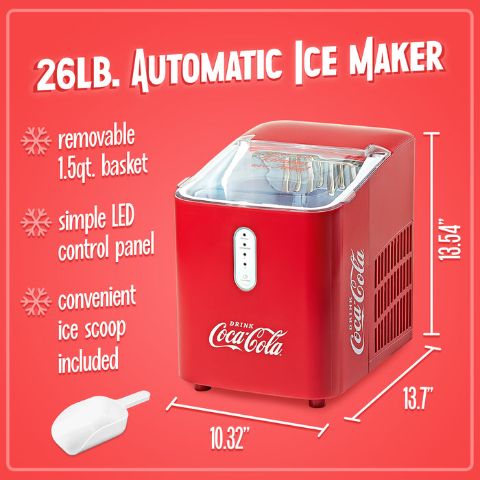 Coca-Cola Self Cleaning 26-Pound Automatic Ice Maker