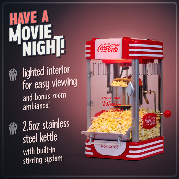 Coca-Cola 2.5-Oz. Kettle Popcorn Maker, Red