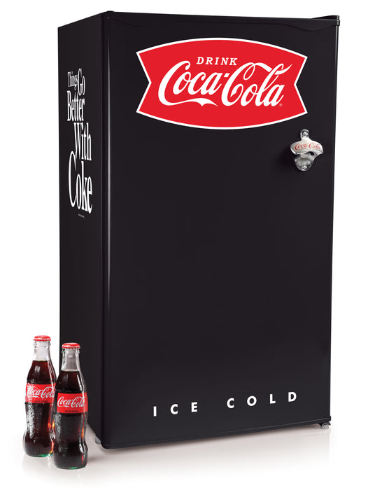 Coke 3.2 Cu. Ft. Refrigerator With Freezer and Bottle Opener