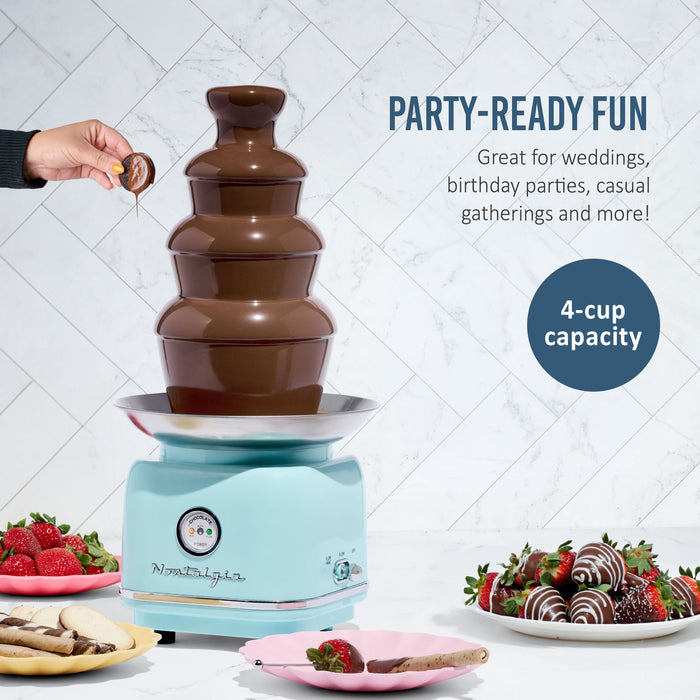 Classic Retro 4-Tier 2-Pound Chocolate Fondue Fountain