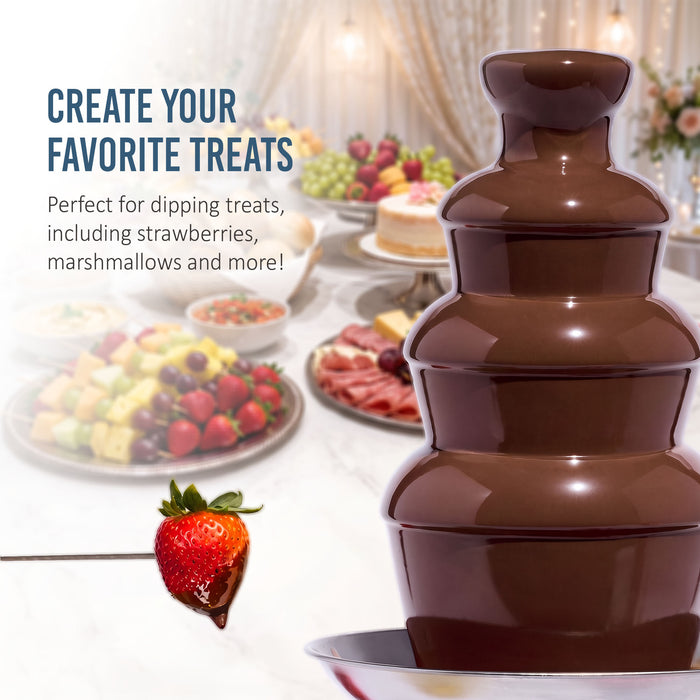 Classic Retro 4-Tier 2-Pound Chocolate Fondue Fountain