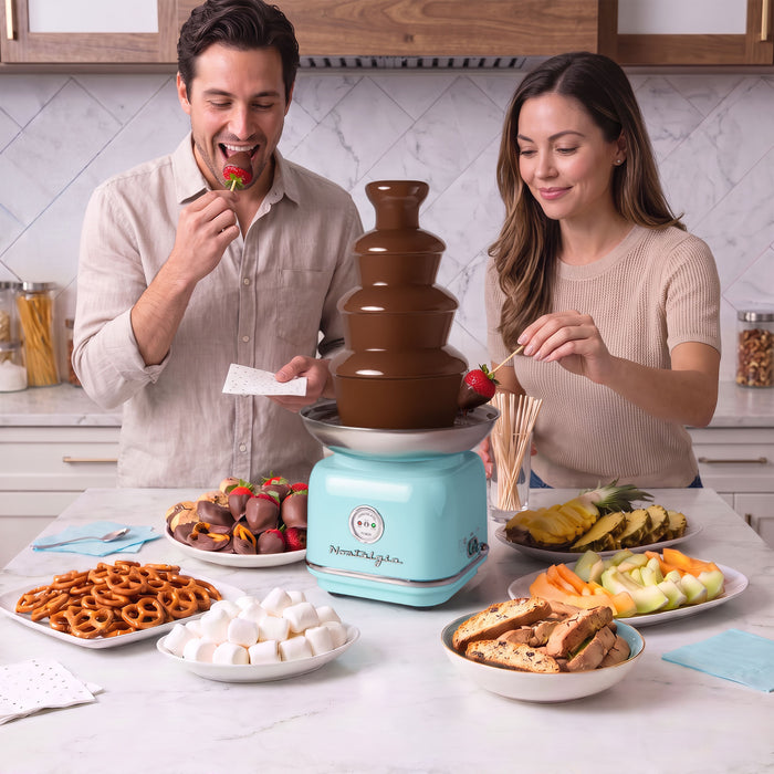 Classic Retro 4-Tier 2-Pound Chocolate Fondue Fountain — Nostalgia