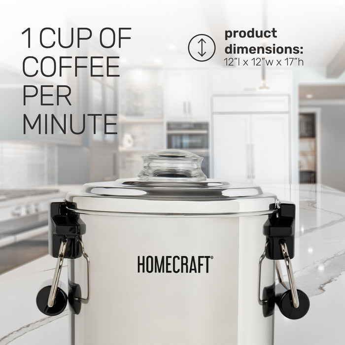 HomeCraft™ Quick-Brewing 1000-Watt Automatic 45-Cup Coffee Urn, Stainless Steel