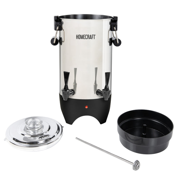 HomeCraft™ Quick-Brewing 1000-Watt Automatic 45-Cup Coffee Urn, Stainless Steel