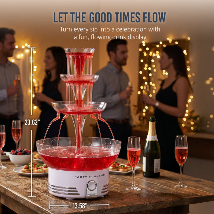Retro 3-Tier Lighted Party Fountain