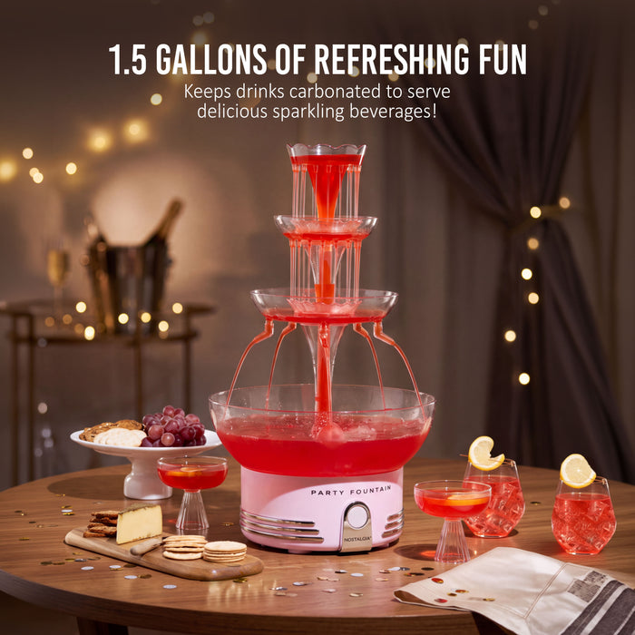 Retro 3-Tier Lighted Party Fountain