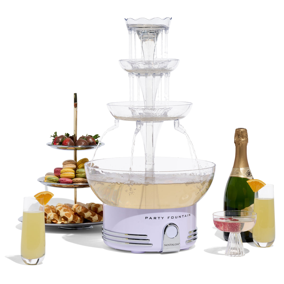 Retro 3-Tier Lighted Party Fountain — Nostalgia Products