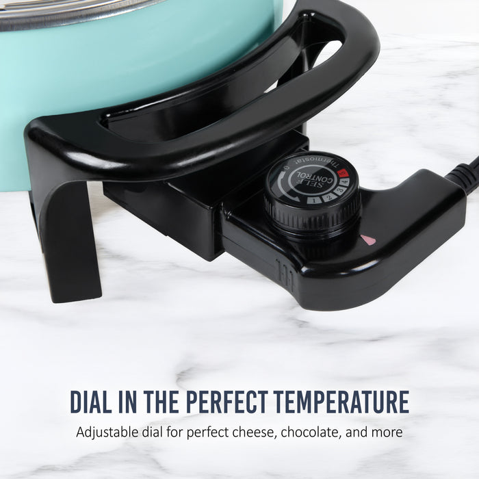 Nostalgia 12-Cup Electric Fondue Pot, Aqua