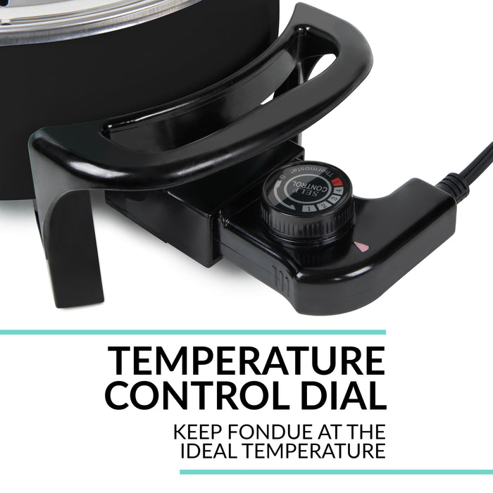 12-Cup Electric Fondue Pot, Black