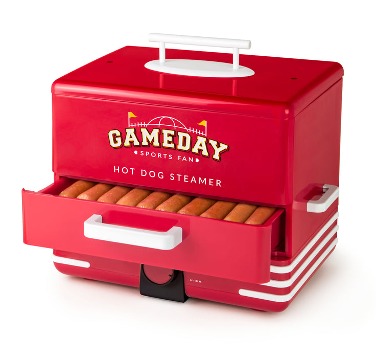 Nostalgia Game Day Hot Dog Steamer and Bun Warmer