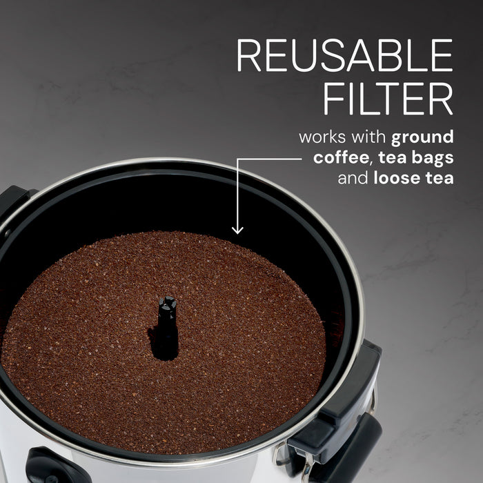 HomeCraft™ Quick-Brewing 1500-Watt Automatic 100-Cup Coffee Urn, Stainless Steel