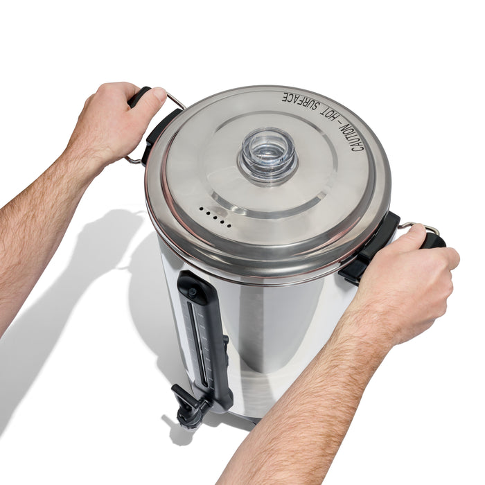 HomeCraft™ Quick-Brewing 1500-Watt Automatic 100-Cup Coffee Urn, Stainless Steel