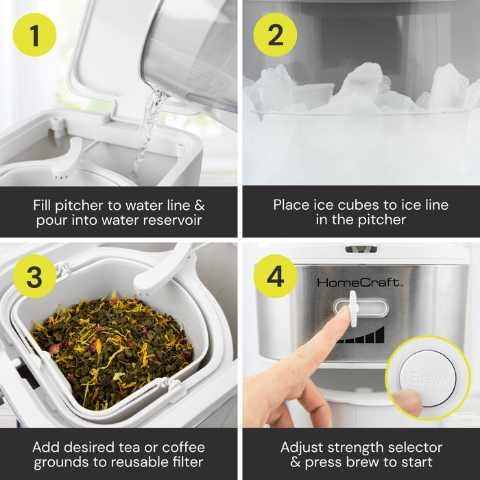 HomeCraft 3-Quart Ice Iced Coffee and Tea Brewing System — Nostalgia ...