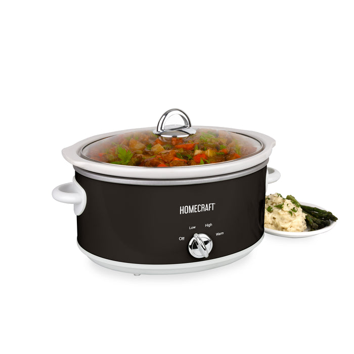 Homecraft 6 Qt Oval Slow Cooker