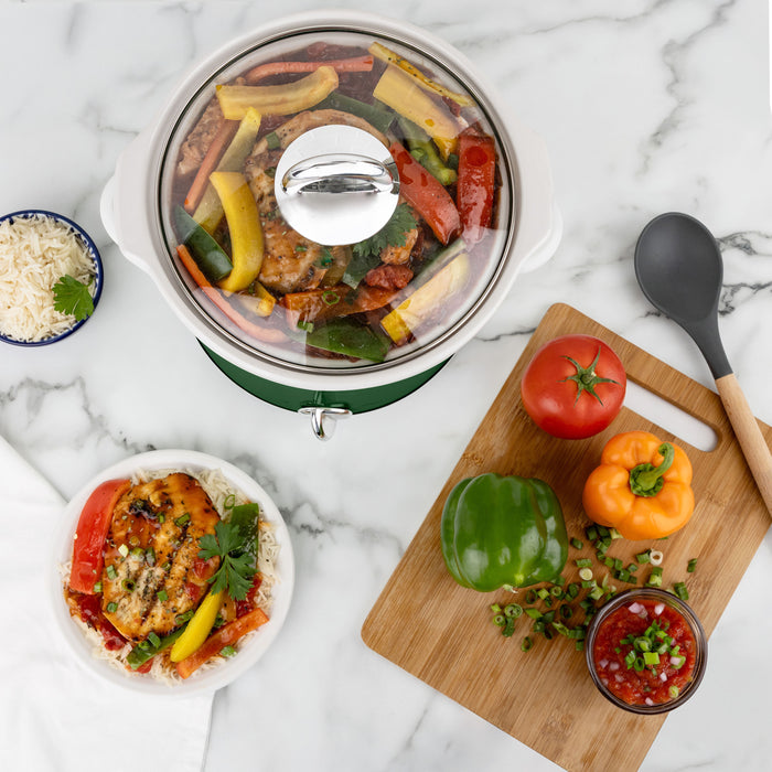 Homecraft 4 Qt Round Slow Cooker - Hunter Green