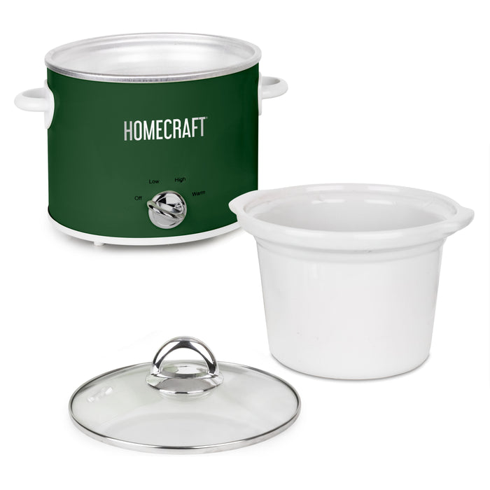 Homecraft 4 Qt Round Slow Cooker - Hunter Green