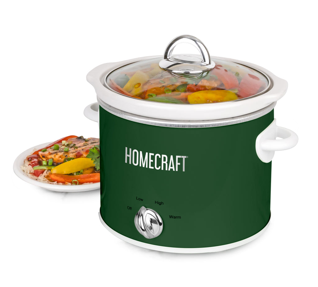 Homecraft 4 Qt Round Slow Cooker - Hunter Green — Nostalgia Products