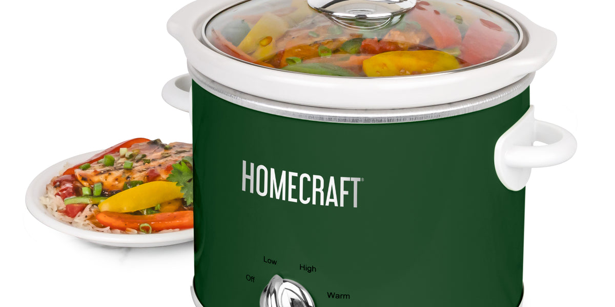 Homecraft 4 Qt Round Slow Cooker - Hunter Green — Nostalgia Products