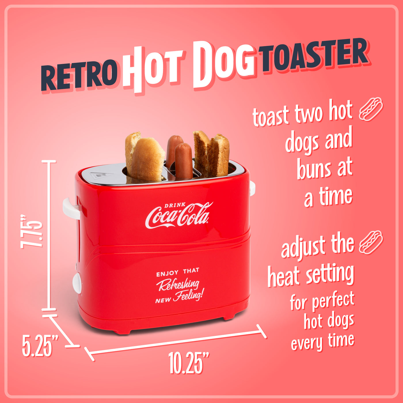 Coca-Cola® Pop-Up Hot Dog Toaster — Nostalgia Products