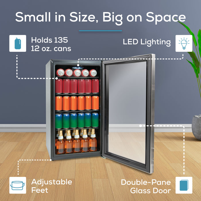 Igloo 3.5 Cu. Ft. Stainless-Steel Beverage Cooler