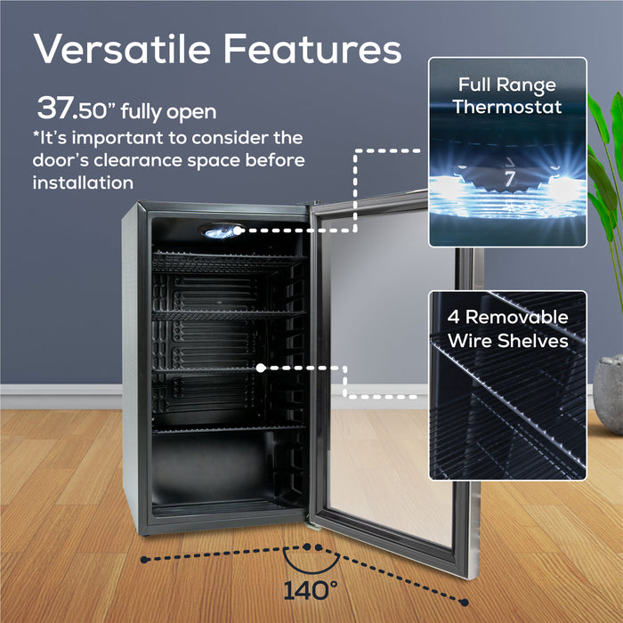 Igloo 3.5 Cu. Ft. Stainless-Steel Beverage Cooler
