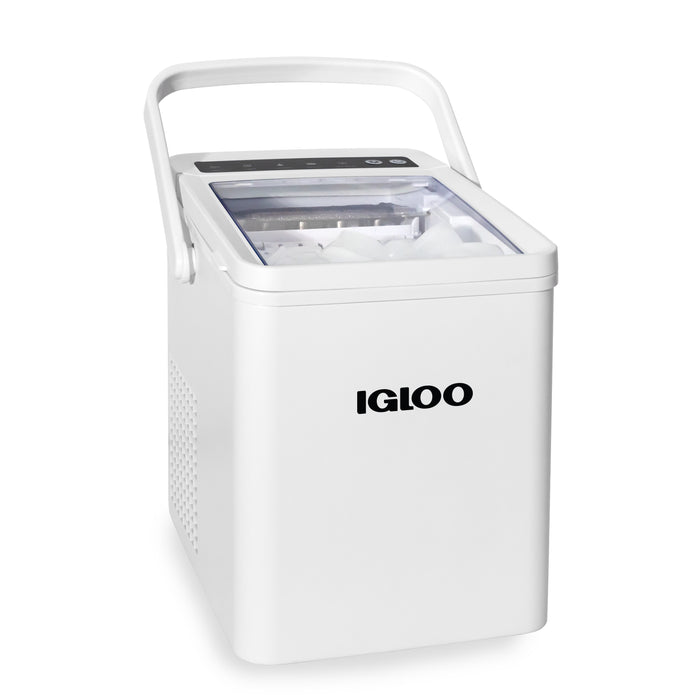 IGLOO® 26-Pound Automatic Self-Cleaning Portable Countertop Ice Maker Machine With Handle, White