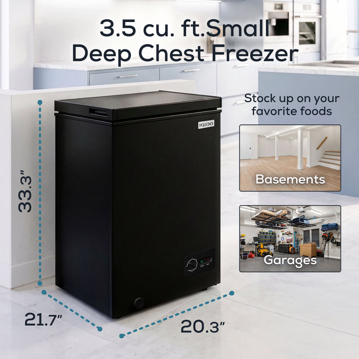 Igloo 3.5 Cu. Ft. Chest Freezer, Black