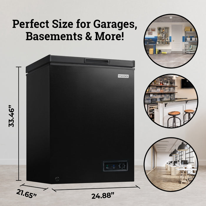 Igloo 5.0 cu. ft. Upright Chest Freezer With Removable Basket