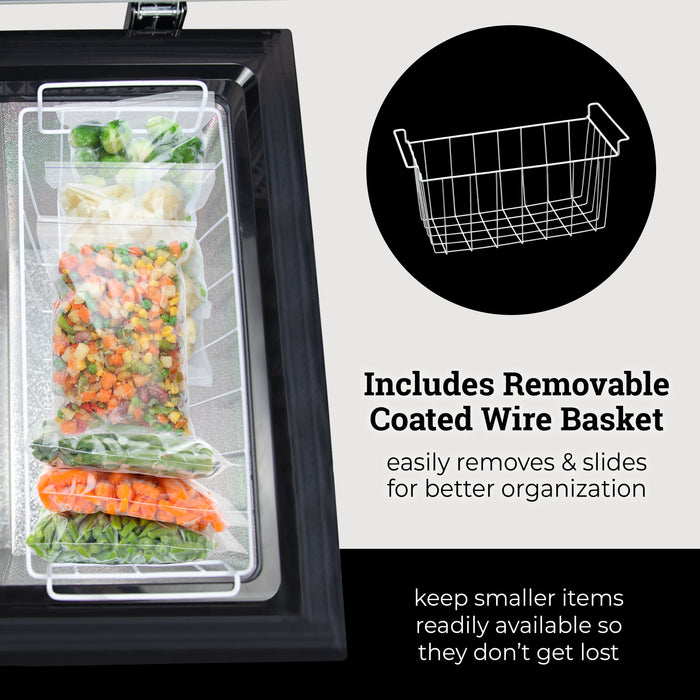 Igloo 5.0 cu. ft. Upright Chest Freezer With Removable Basket