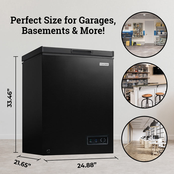 Igloo 5.0 cu. ft. Upright Chest Freezer With Removable Basket