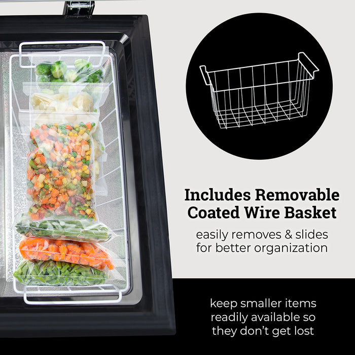 Igloo 5.0 cu. ft. Upright Chest Freezer With Removable Basket