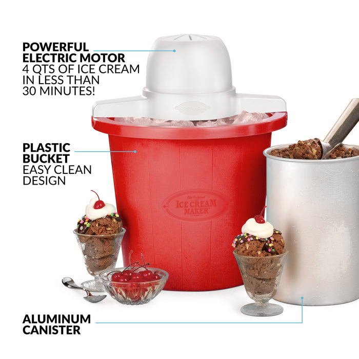 4-Quart Electric Ice Cream Maker