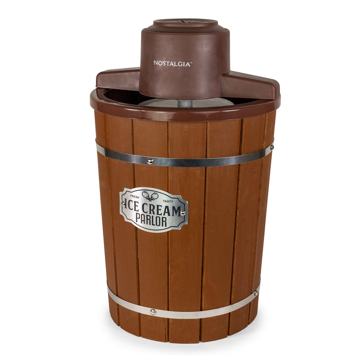 6-Quart Wood Bucket Electric Ice Cream Maker