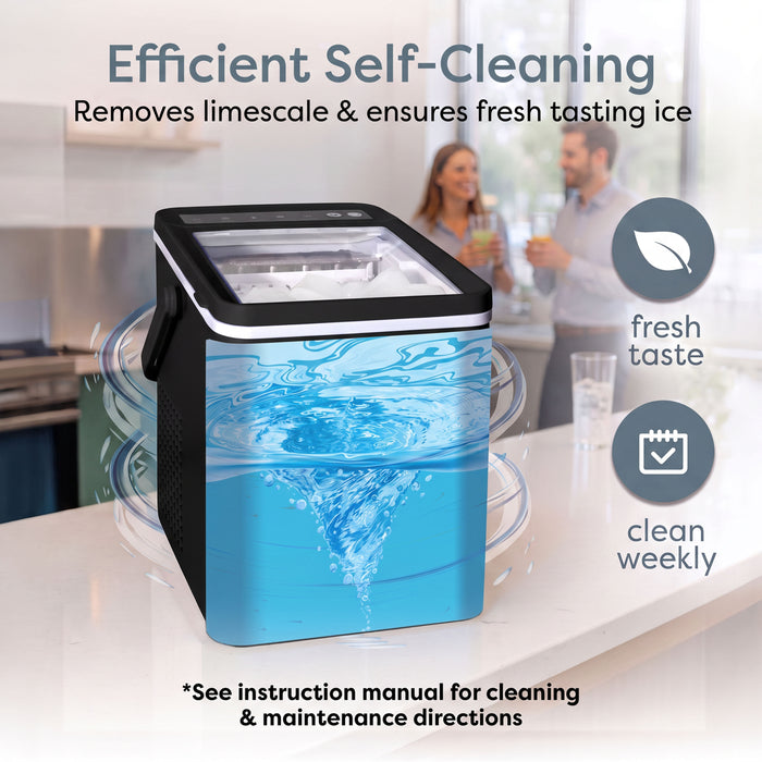IGLOO® 26-Pound Automatic Self-Cleaning Portable Countertop Ice Maker Machine With Handle, Black