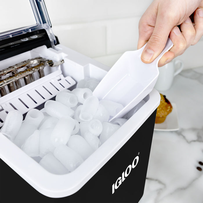 IGLOO® 26-Pound Automatic Self-Cleaning Portable Countertop Ice Maker Machine With Handle, Black