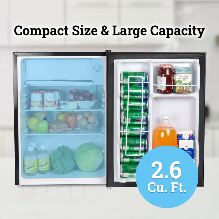 Igloo 2.6 Cu. Ft. Refrigerator w/ Freezer, Black