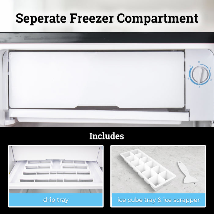 Igloo 2.6 Cu. Ft. Refrigerator w/ Freezer, Platinum