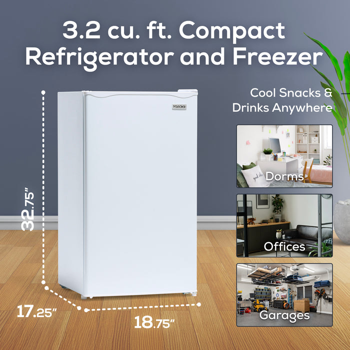 Igloo 3.2 Cu. Ft. Refrigerator w/ Freezer