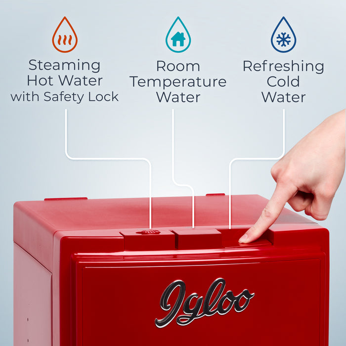 Igloo Retro Water Cooler, Retro Red