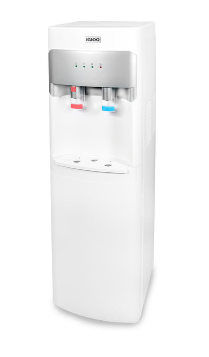 Igloo 3 & 5 Gallon Bottom Load Hot & Cold Water Dispenser, White