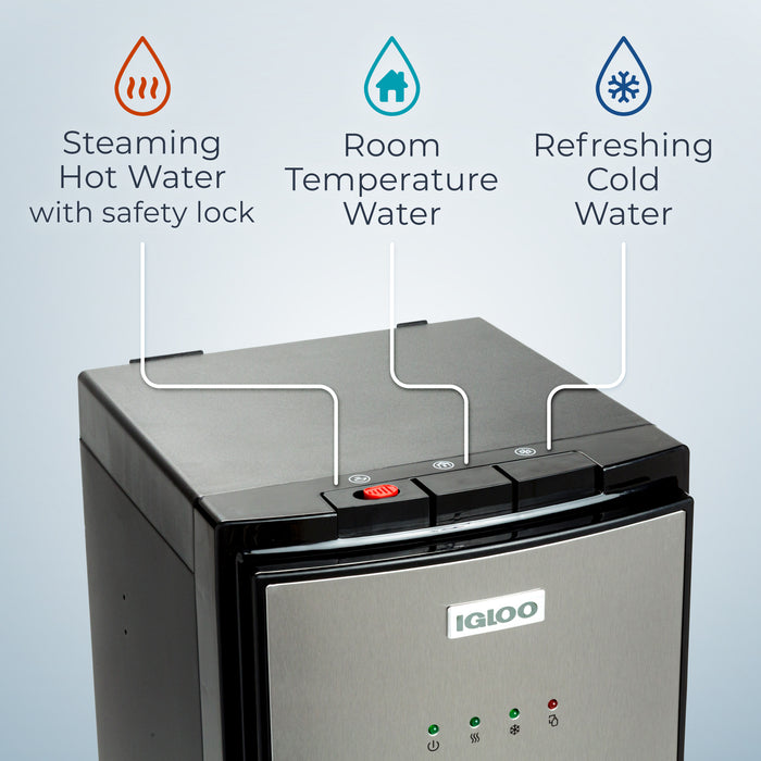 Igloo® Hot, Cold & Room Temperature Bottom-Load Water Dispenser