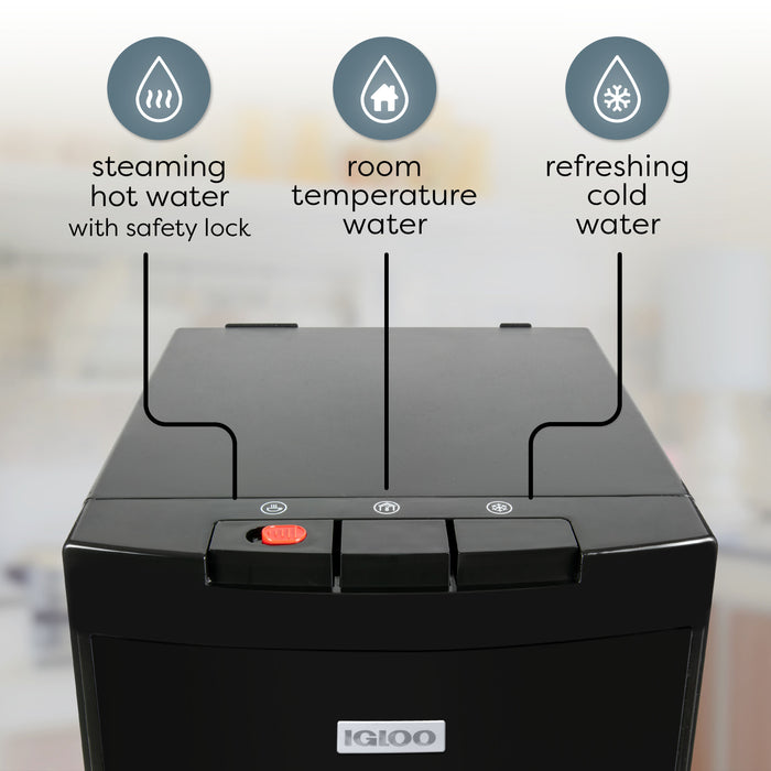 Igloo Hot, Cold & Room Temperature Bottom-Load Water Dispenser