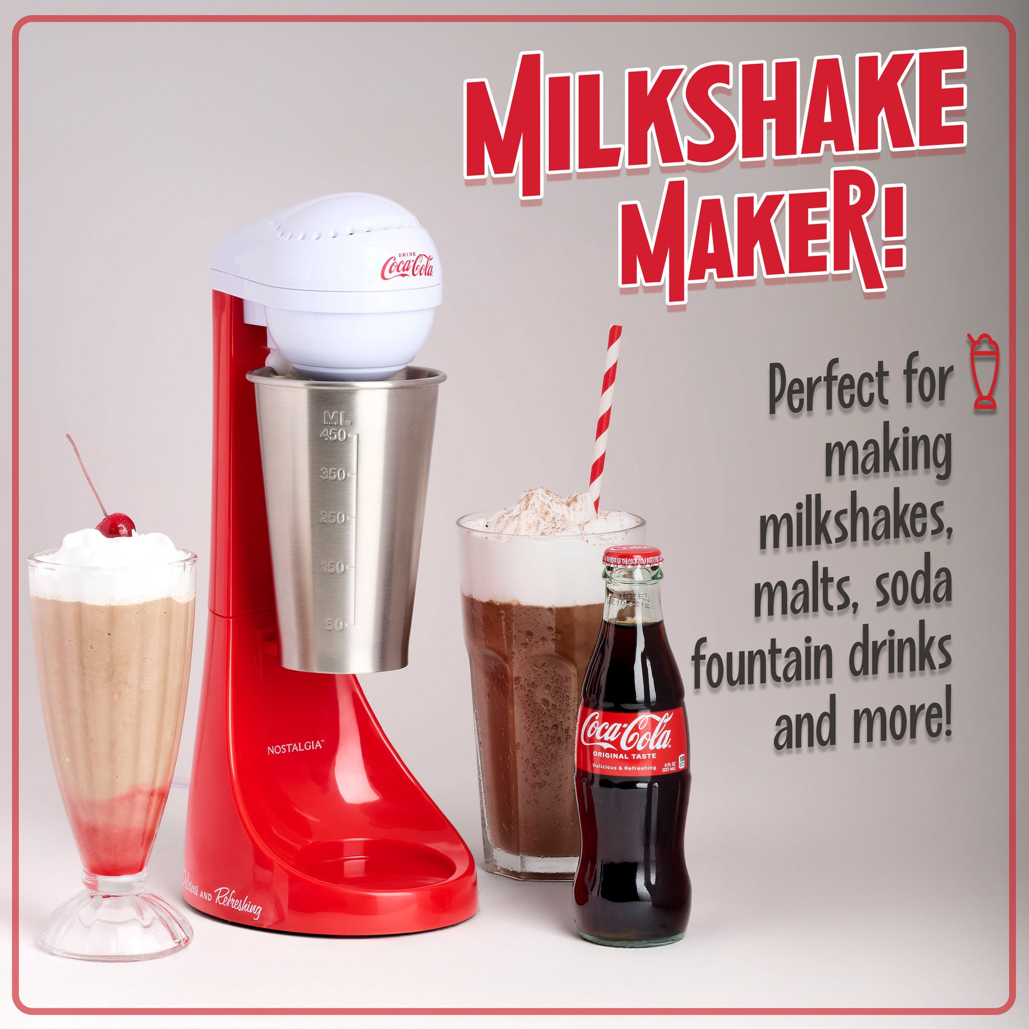 Coca-Cola® Limited Edition 2-Speed Milkshake Maker — Nostalgia Products