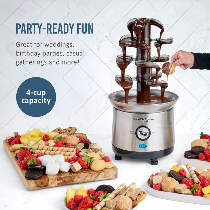 2-Pound Stainless Steel Cascading Fondue Fountain