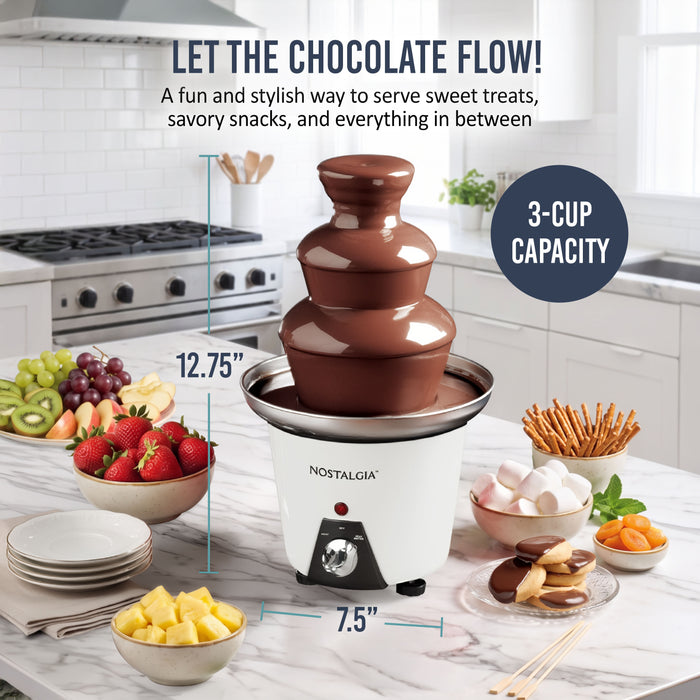 Nostalgia 3-Tier Chocolate Fondue Fountain