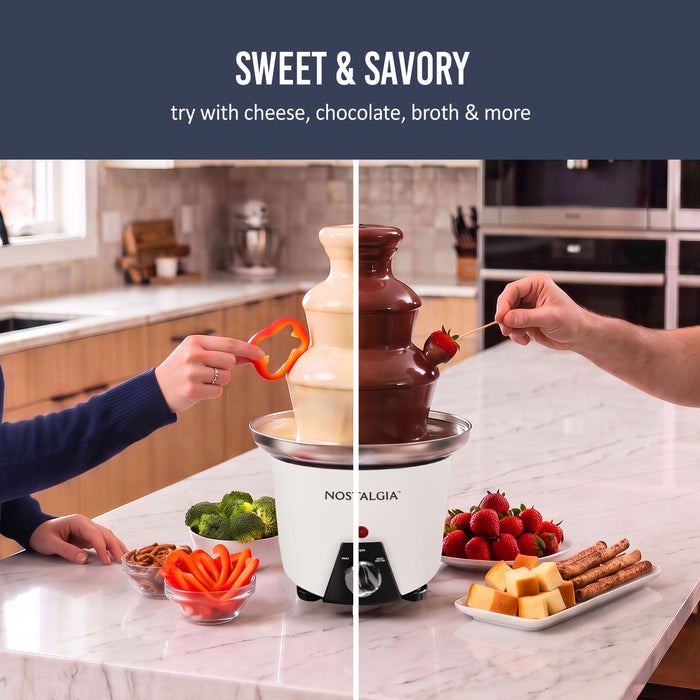Nostalgia 3-Tier Chocolate Fondue Fountain